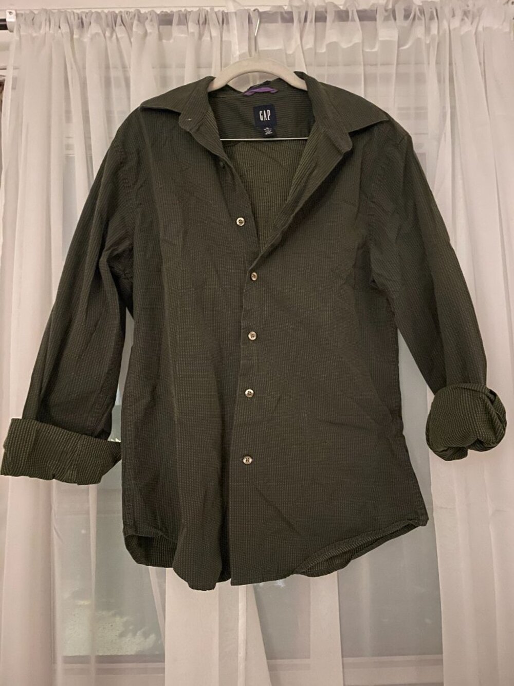 green button down